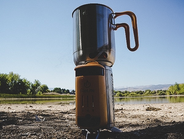 Biolite Campstove 2 With Kettlepot Attached On Top Field Test
