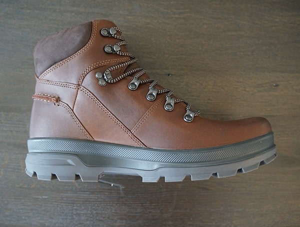 Bison Mocha Ecco Rugged Track Gtx Hi Boots Side