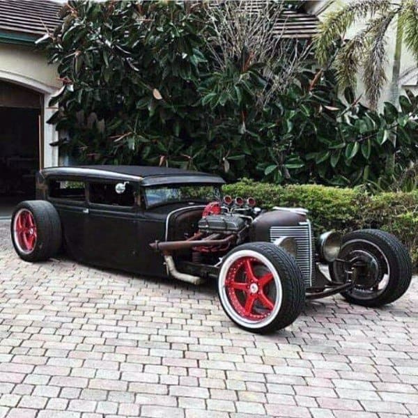 Black And Red Badass Rat Rods