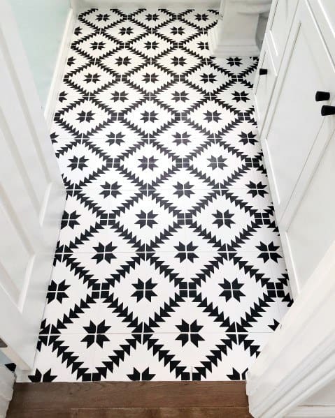 Black And White Bathroom Design Ideas Painted Floor