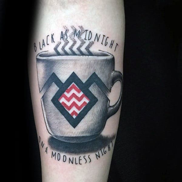 Black As Midnight On A Moonless Night Twin Peaks Guys Coffee Tattoo