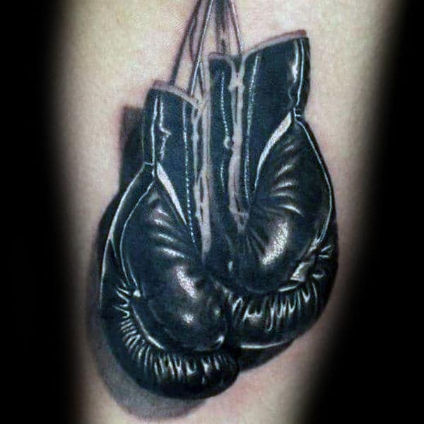 Black Boxing Gloves Mens Arm Tattoos