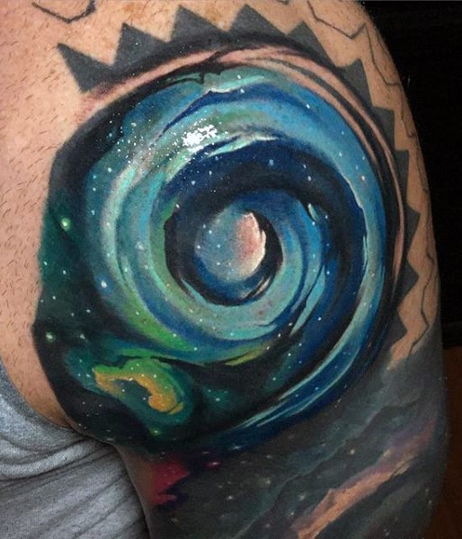 Black Hole Sky Tattoo For Guys On Arm