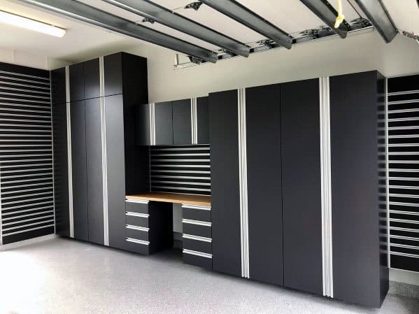 Black Home Interior Designs Garage Cabinet
