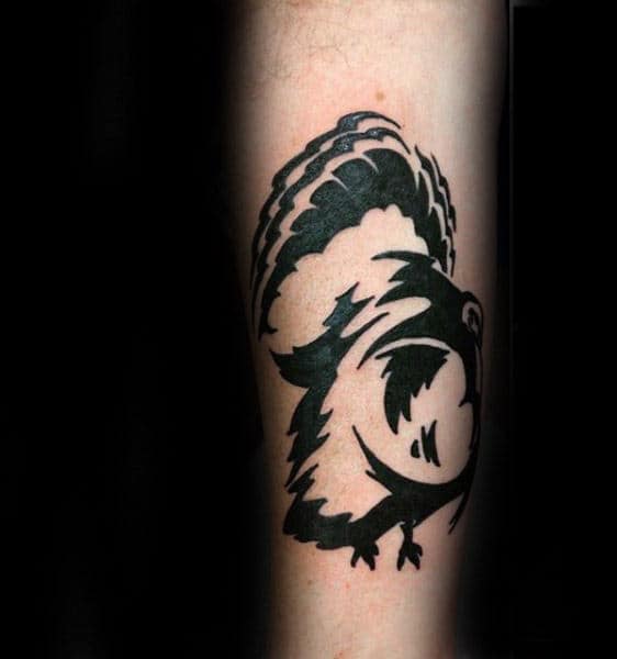 Black Ink Guys Turkey Forearm Tattoo Inspiration