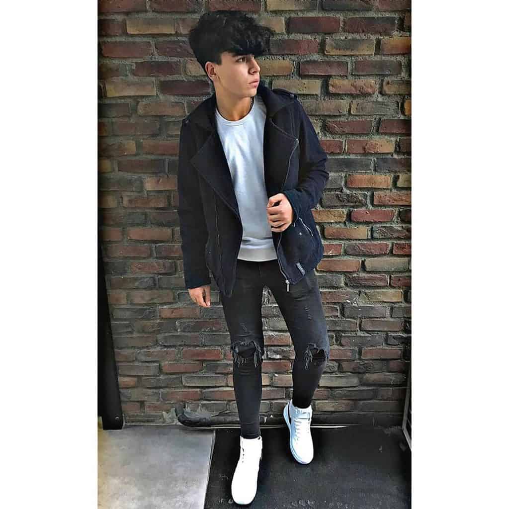 Black Jacket Grunge Outfit