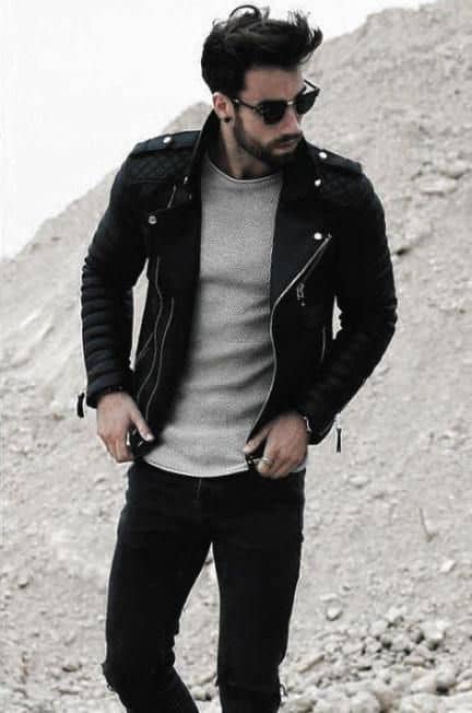 leather jacket mens leather jacket outfits style