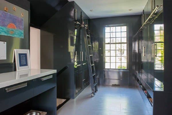 black locker dog room ideas