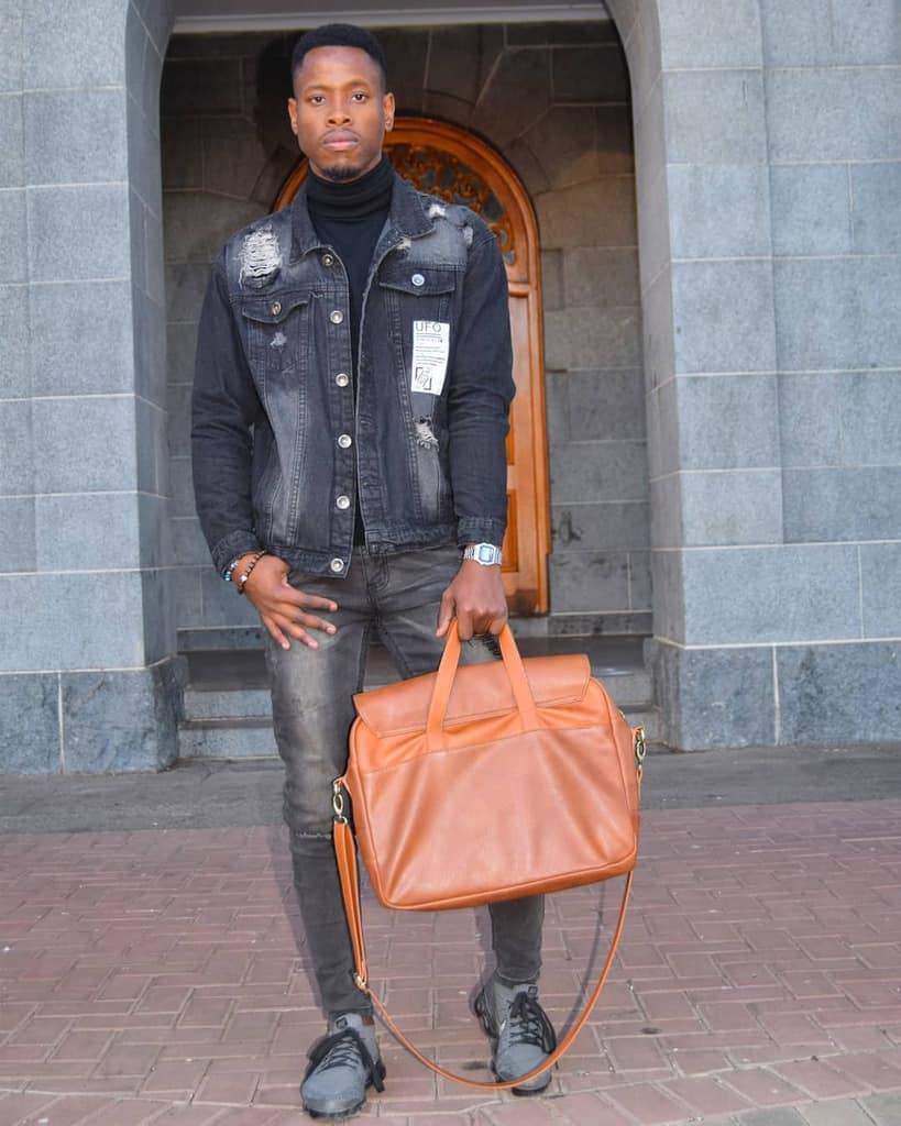 Black Men Denim Jacket