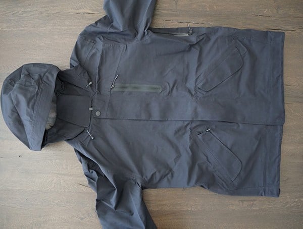 Black Mens M 51 3 Layer Fishtail Jacket Front