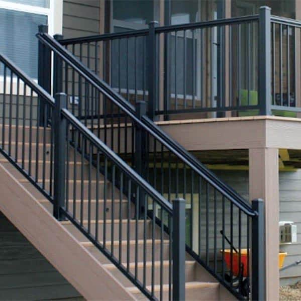 bold black metal railing
