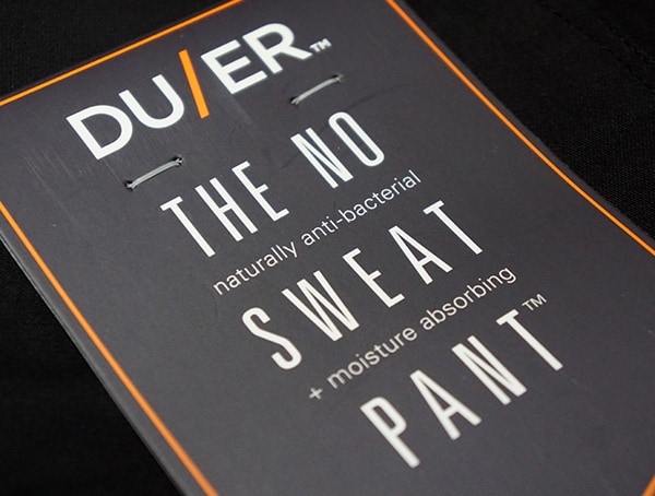 Black No Sweat Mens Duer Pants