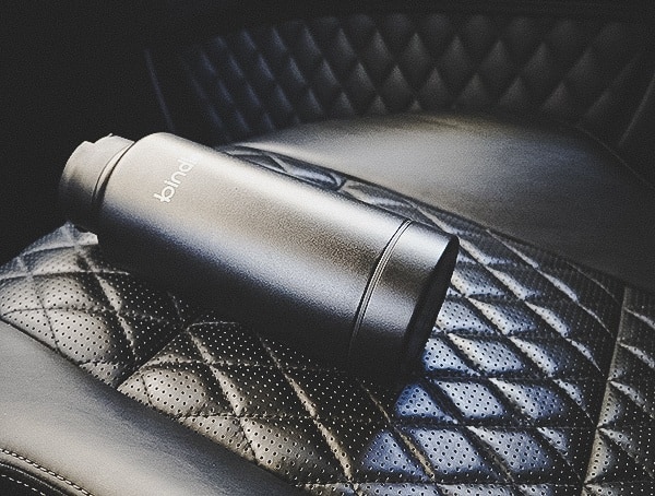 Black Stainless Steel Bindle Bottle In Car