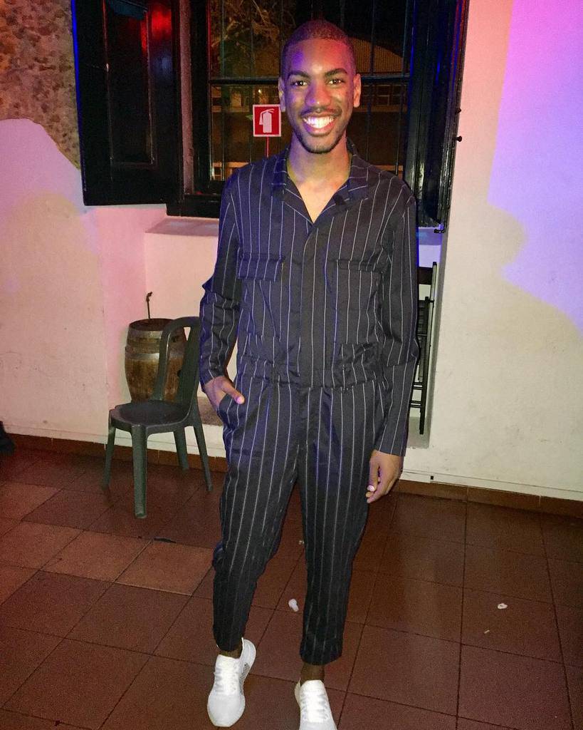 Black Stripe Street Wear Overall