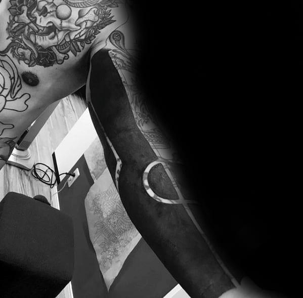 Blackout Sleeve Male Tattoo Designs