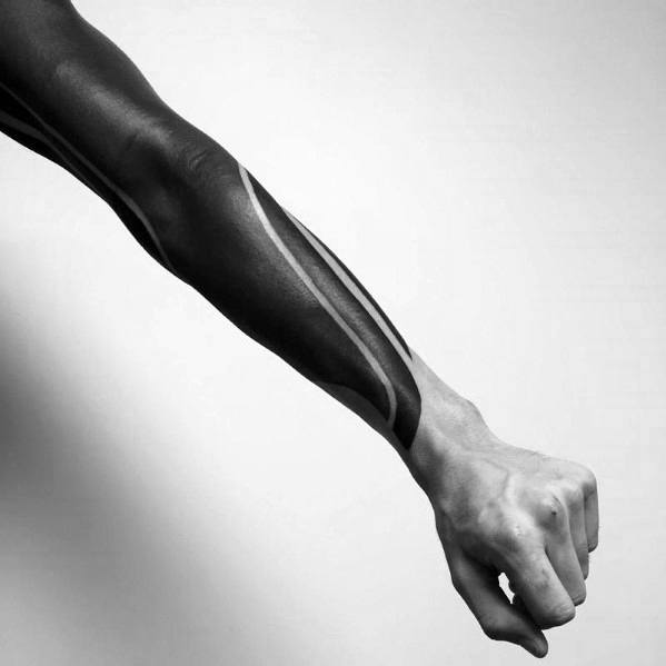Blackout Sleeve Tattoo Ideas For Males