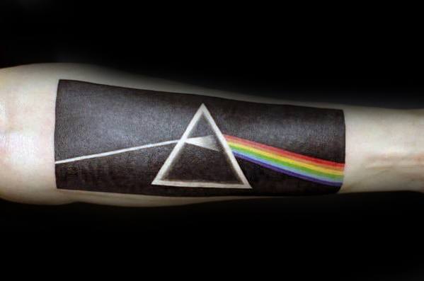 Blackwork Inner Forearm Mens Cool Pink Floyd Tattoo Ideas