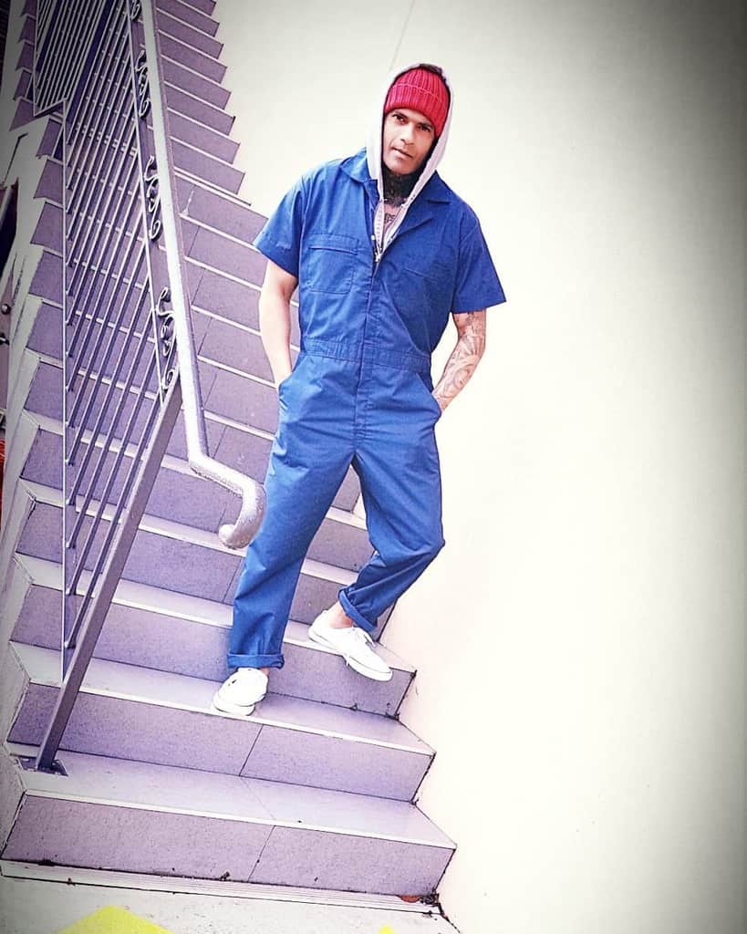 Blue Biker Jacket Mens Overall