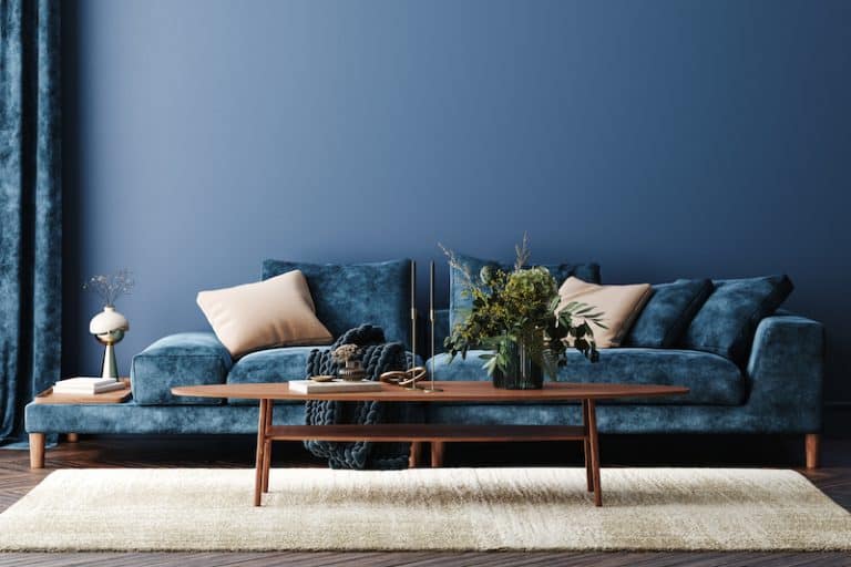 blue living room