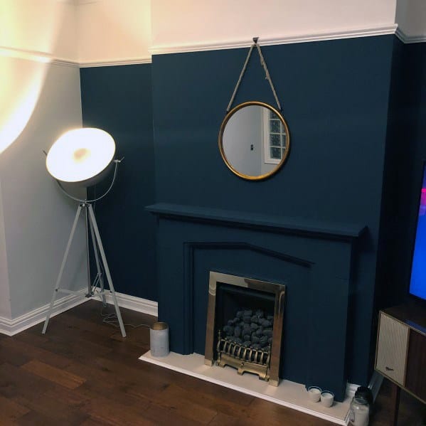 Blue Luxury Painted Fireplace