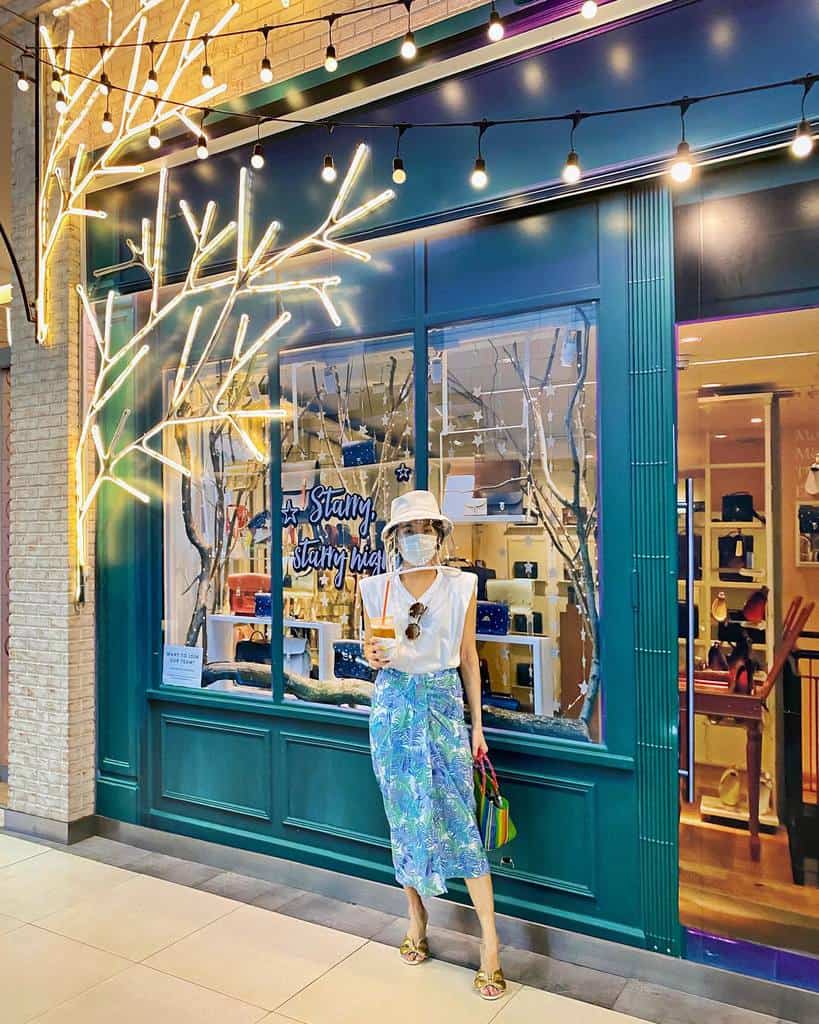 Blue Skirt Japanese Style Facemask Outfit