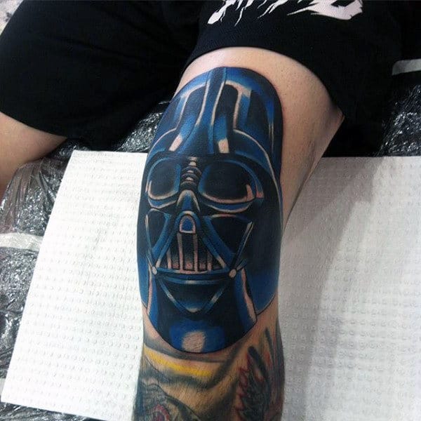 Blue Star Wars Darth Vader Tattoo
