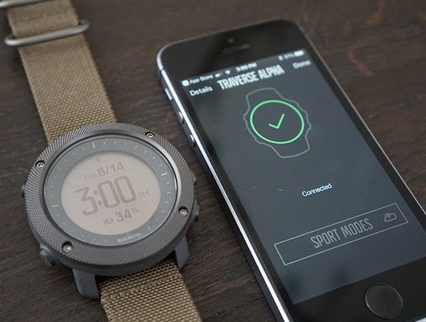 Bluetooth Connection Suunto Traverse Alpha Watch With Iphone App Paired