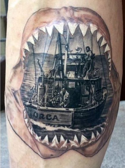 Boat Fishing Tattoo Designs For Men