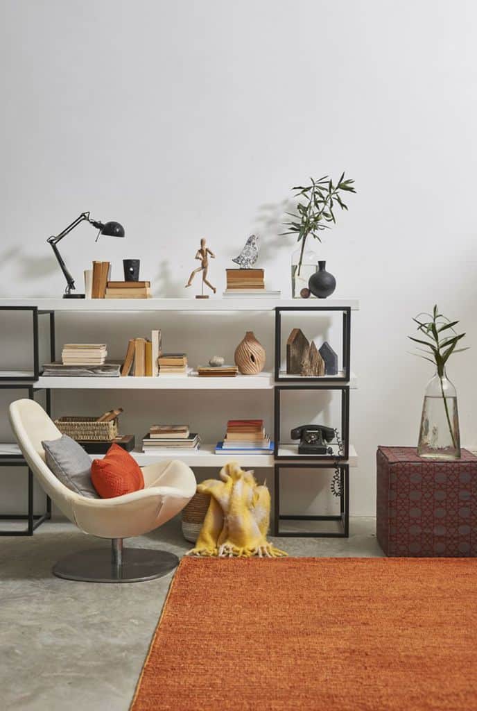 bookcase reading nook accent chair 