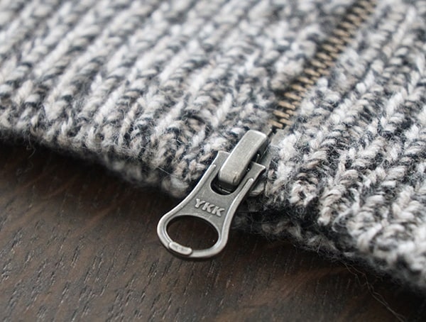 Bottom Zipper Mens Chestnut Marl Kinross Cashmere Marled Cable Full Zip Cardi