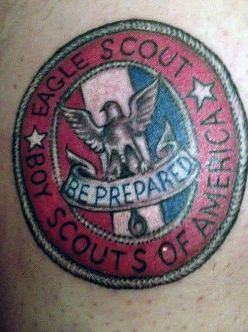 Boy Scouts Of America Eagle Scout Patch Mens Small Arm Tattoo