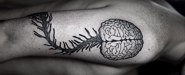 Brain Tattoo Designs For Men