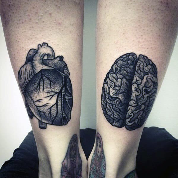 Brain Tattoo Male Calves