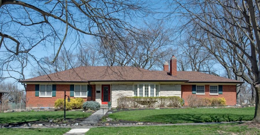 brick style-ranch house