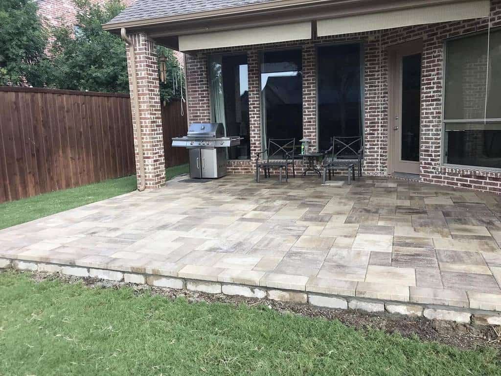 brick house tile floor bbq