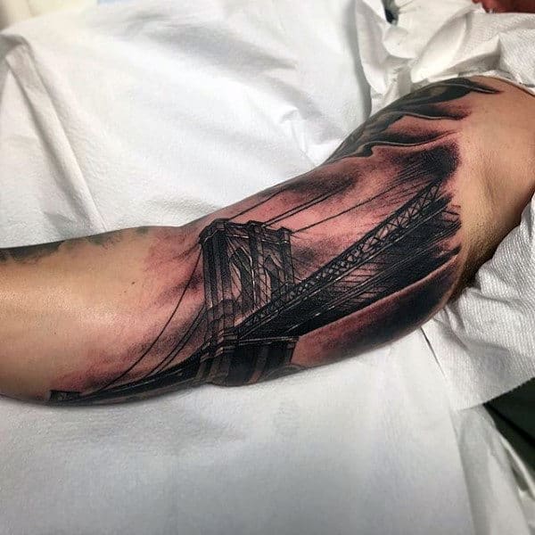 Bridge Bicep Male Tattoos