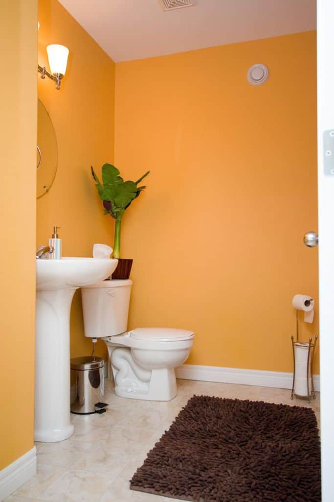 bright yellow bathroom 