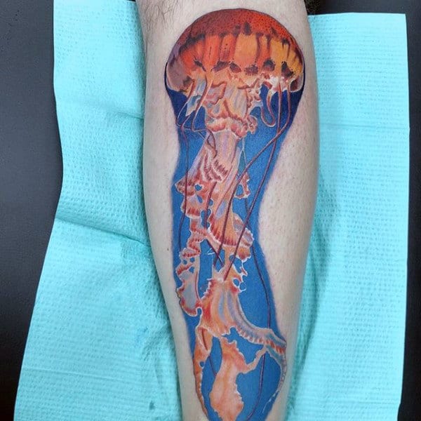 Brilliant Jellyfish Tattooo Male Forearms