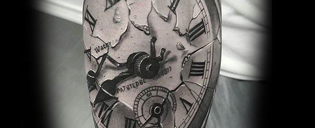 Broken Glass Tattoo Designs For Men