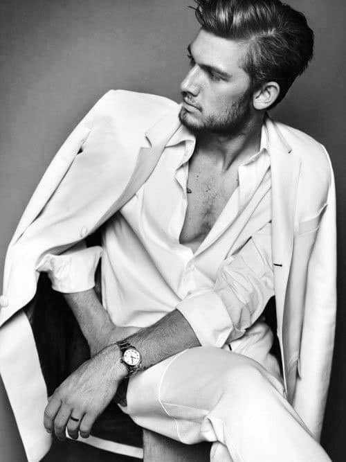 Brown And All White Outfits For Gentlemen