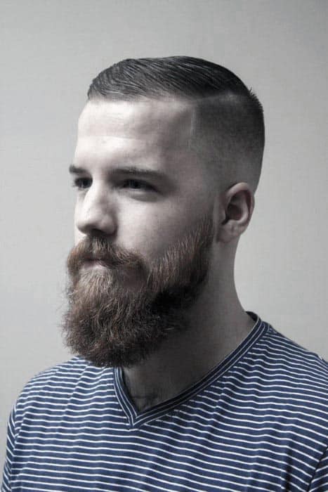 Brown Short Hair With Beard Mens Style Ideas