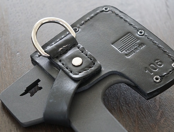 Buck Knives Compadre Camp Axe Usa Made Leather Shealth With Attachment Metal Ring