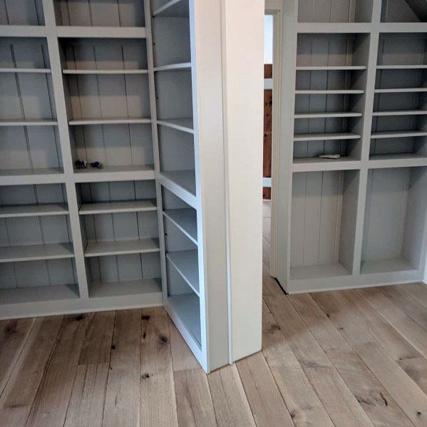 built-in bookcase hidden door