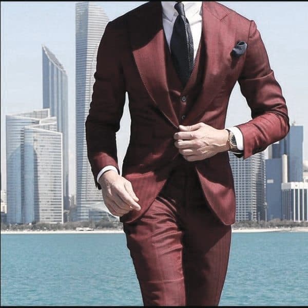 Burgundy Red Suit Trendy Outfits Mens Styles