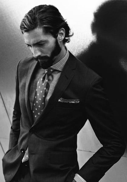 Business Man With Long Classy Hair