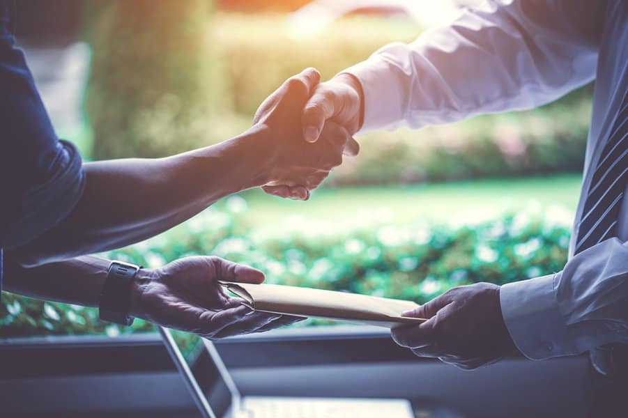 businessman discussing insurance