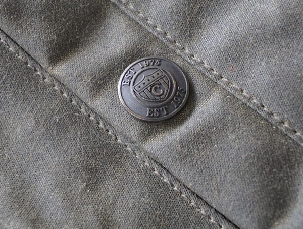 Button Closure Detail Mens Mountain Ranger Parka Olive