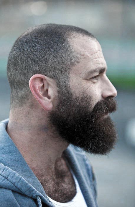 Buzzed Short Hair With Medium Beard Styles For Guys