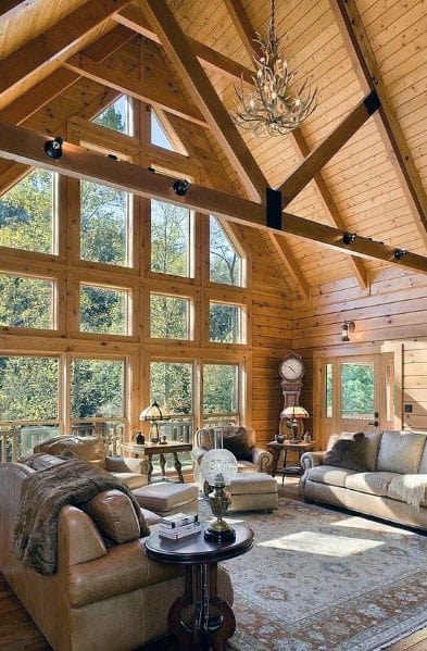 Cabin All Wood Walls Luxury Vaulted Ceiling