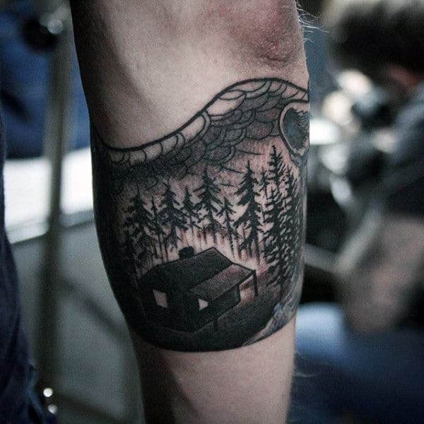 Cabin In The Woods Guys Armband Tattoos